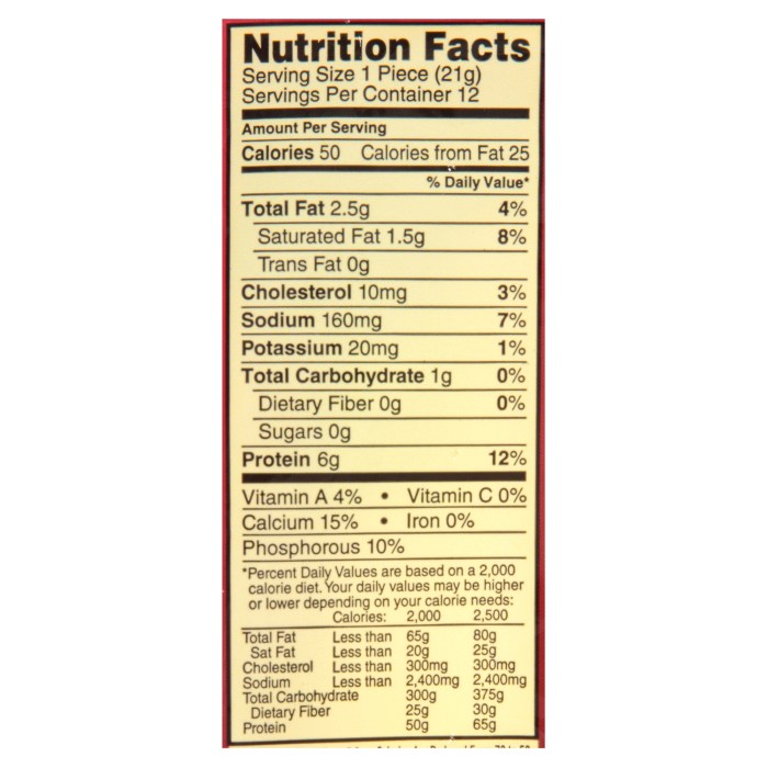 Sargento String Cheese Nutrition A Comprehensive Analysis