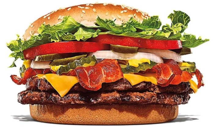 Burger king whopper with cheese nutrition