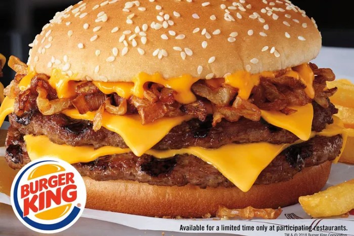 Burger king whopper with cheese nutrition